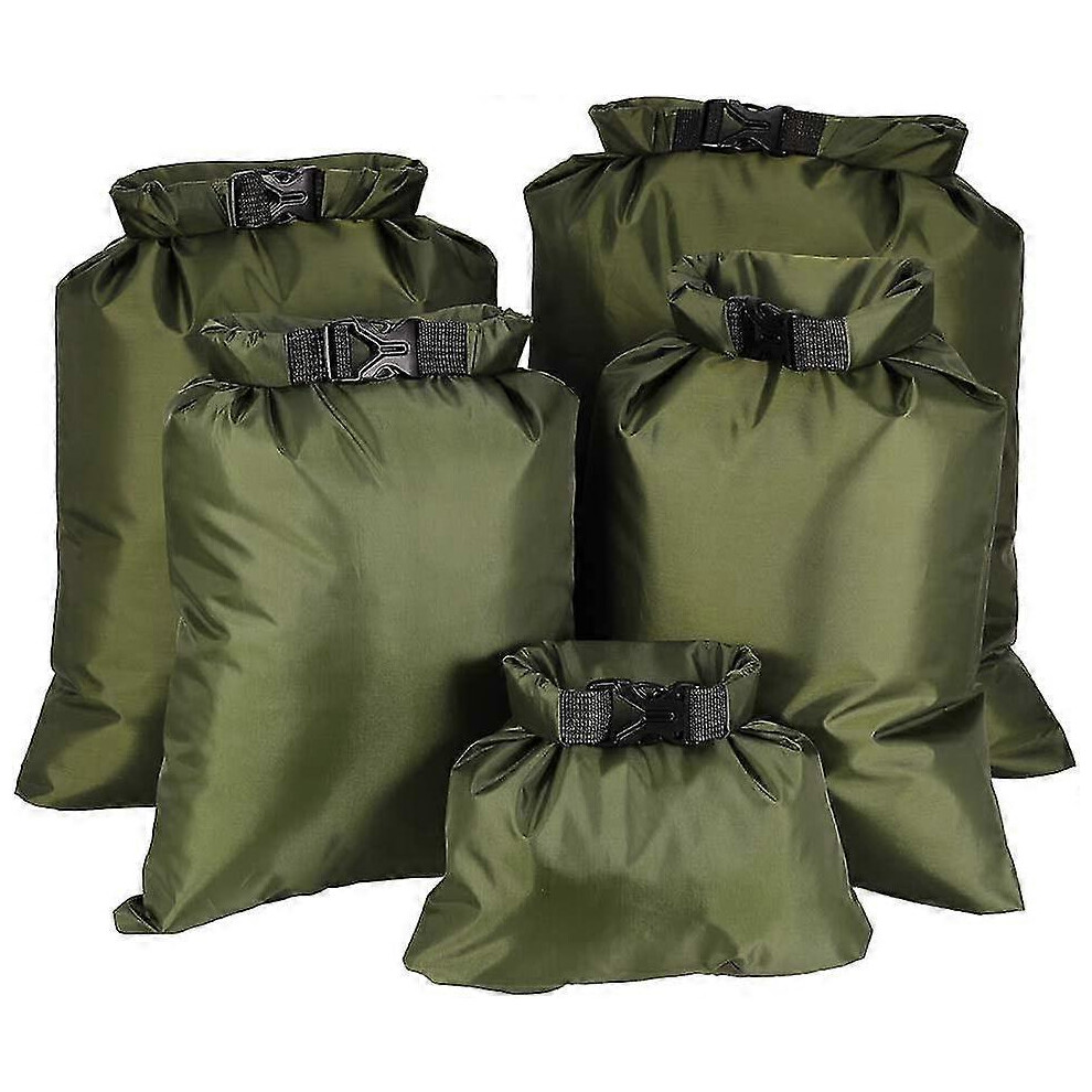 Portable Dry Bags Set of 5, 1.5L-6L Large Capacity, Ultralight Camping Kayaking