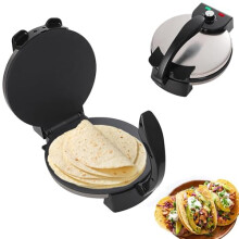 Electric Roti Maker 2000W Automatic Chapati Tortilla Machine Nonstick Heating Adjustable Temperature Indicator Lights