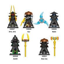 Rox Kur Ninjas Montan Bloques de Construcción Juguete Humanoide para Regalo Diario de Niños