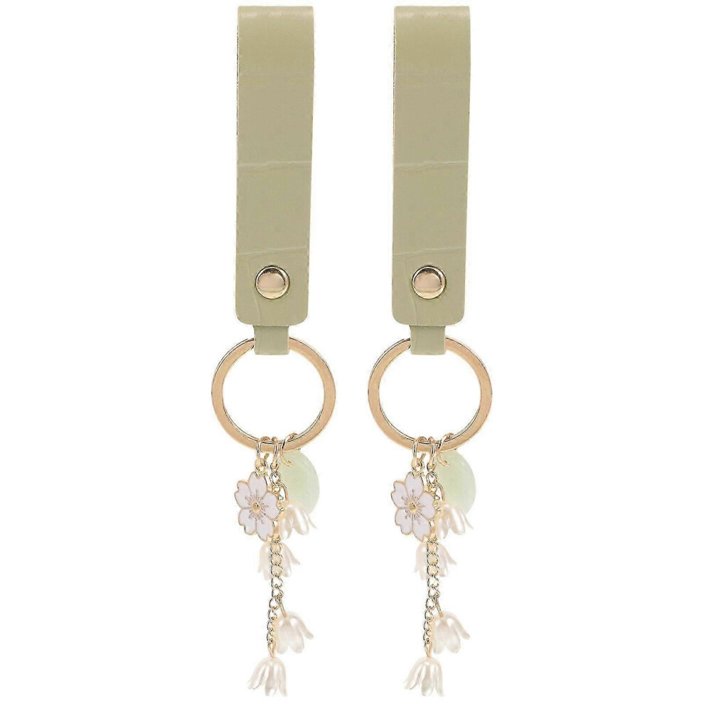 Fleur-de-Lis Keychain Set of 2, Metal Keyring, Cute Handbag Charm
