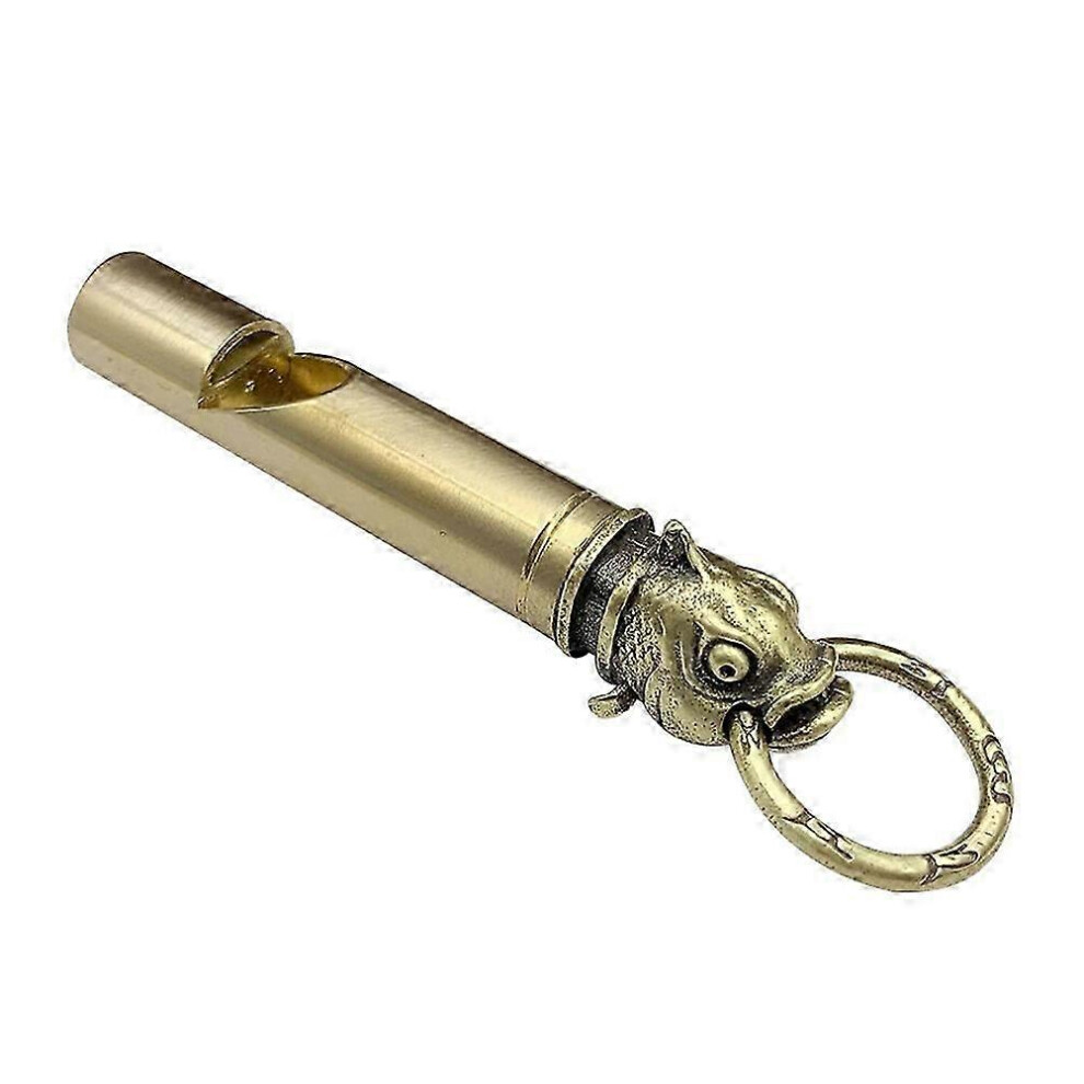 Portable Whistle Keychain, Copper Hiking Whistle, Handcrafted Travel Safety