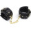 Bondage Handcuffs Set Padded Leather Restraints Lockable Adjustable Wrist Cuffs Black 3