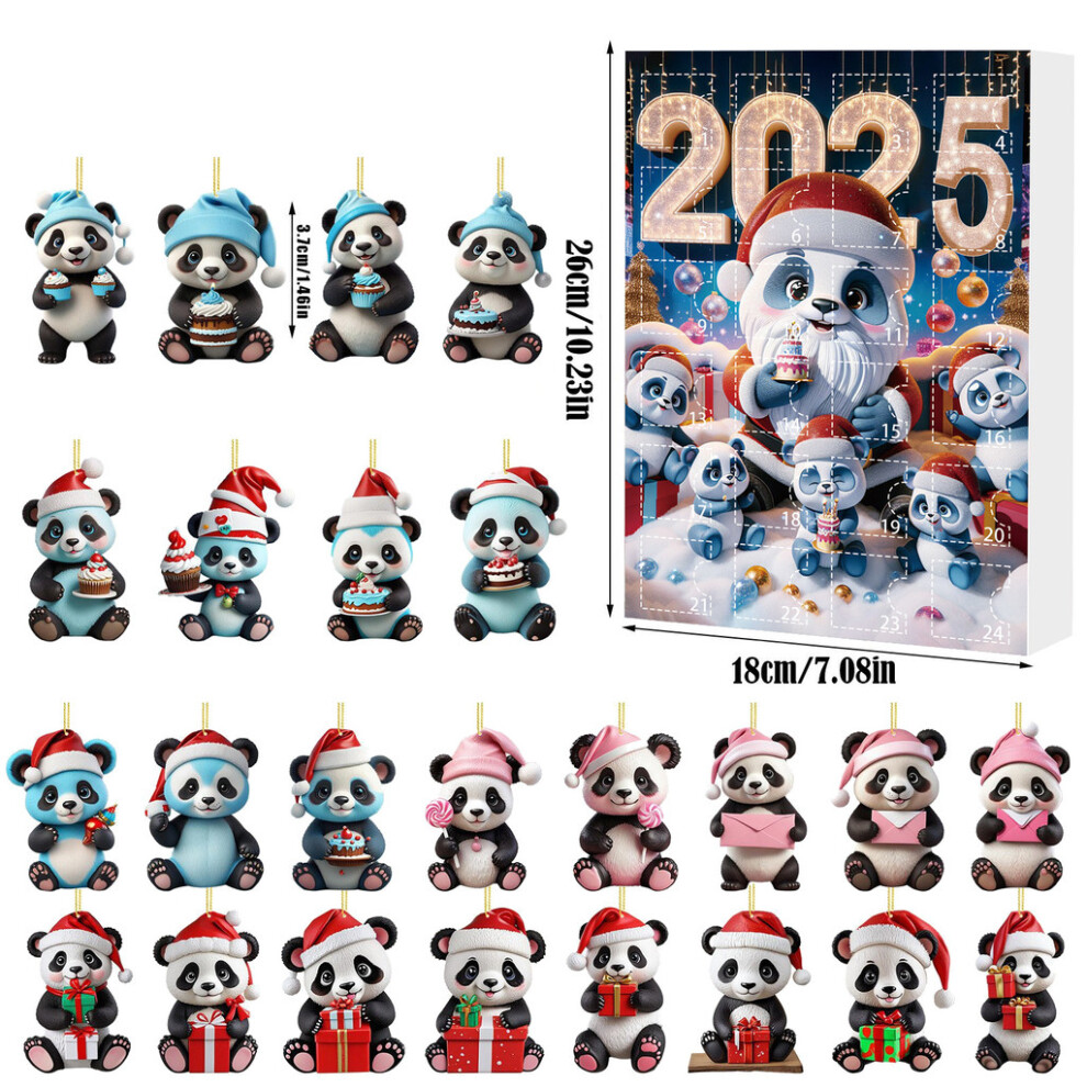 (Style C) Festive Panda Christmas Countdown Acrylic Items Holiday Decor Friend Family Gift-image-OPC-PMKPCW2-NEW