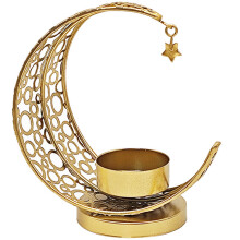 Eid Mubarak Tafeldecoraties Metalen Maan Kandelaar-goud
