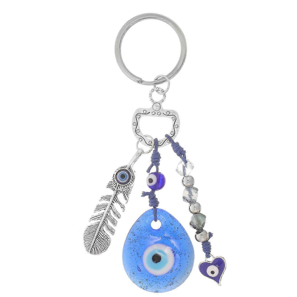 Evil Eye Keychain, Car Key Protection Charm, Blue Eye Pendant for Women