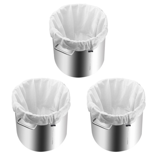 3Pcs Reusable Beer Home brew Filter Bag Reusable Wine Dreg