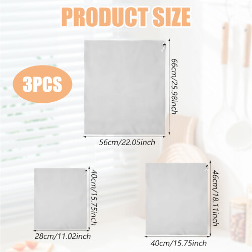 3Pcs Reusable Beer Home brew Filter Bag Reusable Wine Dreg 2