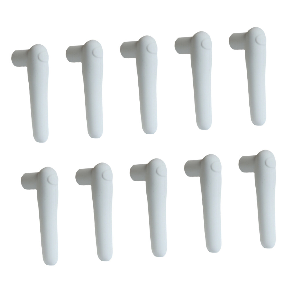 10Pcs Flexible Elastomer Handle Protectors Permanent Grip-Grey 7695000244580