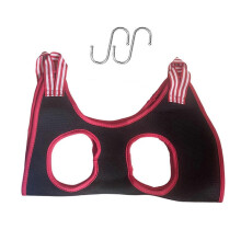 Pet Grooming Hammock S Red Black, Anti Scratch Cat Nail Trimming Bag, Hanging Hook