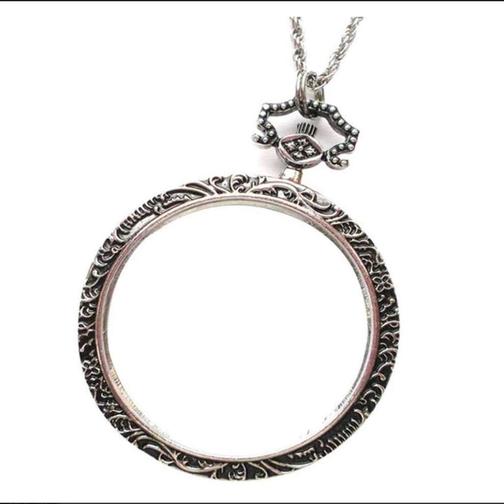Neck Necklace Magnifier Pendant Necklace With Long Chain And Optical Glass Lenses