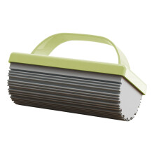 Sponge Mop Handheld Cleaner With Handle, Compact, Green, For Quick Dusting And Scrubbing On Desktop And Kitchen Counters