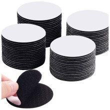 Self Adhesive Hook And Loop Large Dots Nylon Sticker Fastener Tape Black 30 Pairs Round Coin Hook