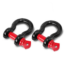 D Ring Shackle 5/8-Inch, 19.5 Ton Maximum Break Strength, 3/4-Inch Pin, Tow Strap Winch Off-Road Vehicle Recovery 2-Pack