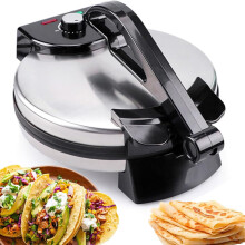 2100W Electric Roti Maker 10-Inch Non-Stick Chapati And Tortilla With Adjustable Temp And Two-Sided Heating For Pizza