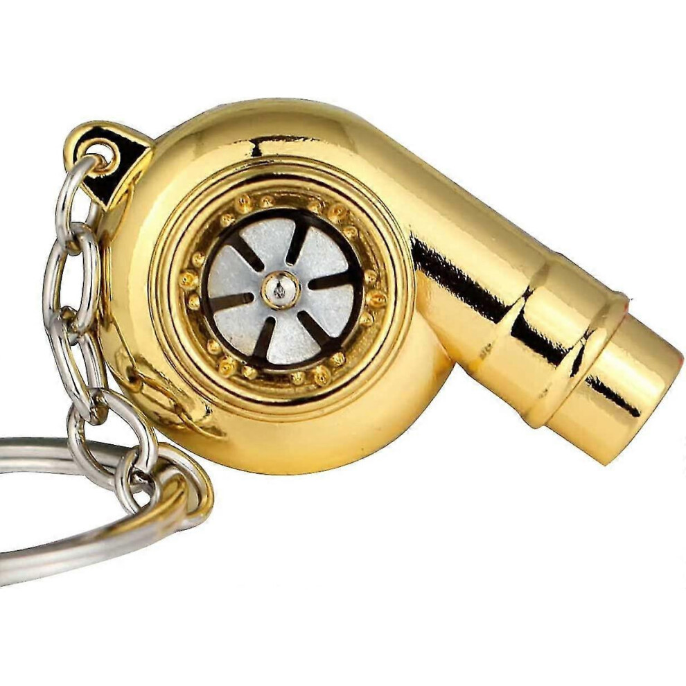 Rotating Turbine Keychain, Creative Sleeve Turbocharger Keyring, Maycom Car Key Accessory