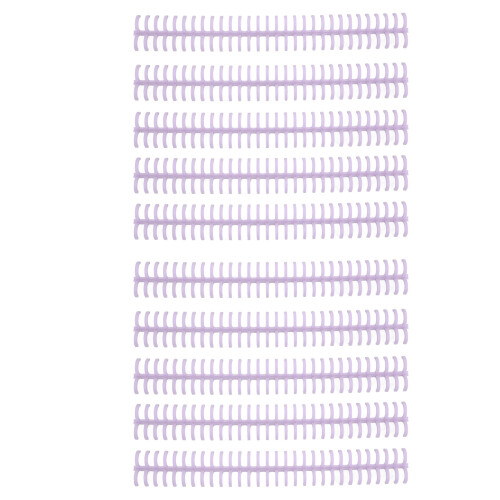 Lilac Plastic Binding Combs Set - 10pcs for 30 Hole Loose Leaf