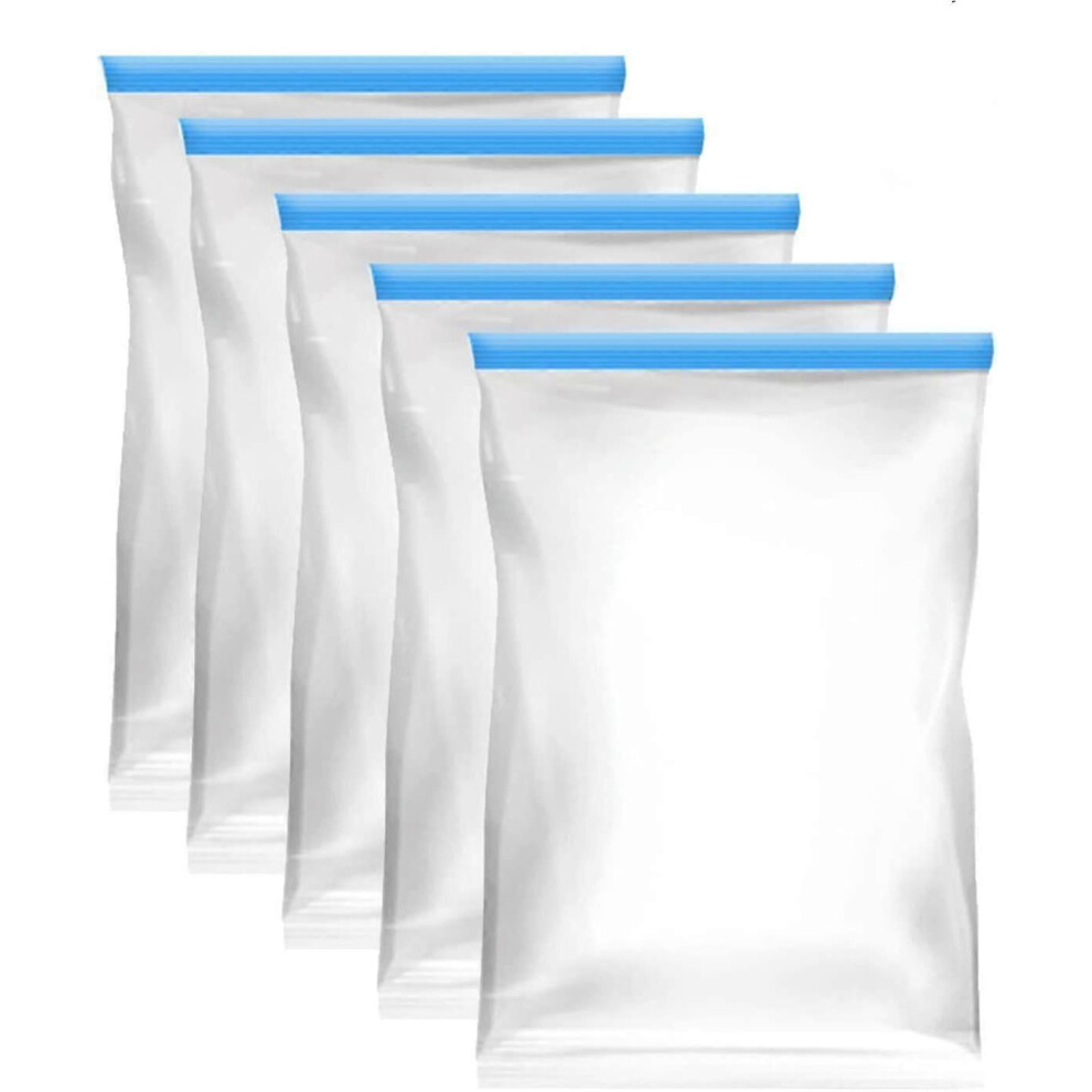 Travel Compression Bags Set of 5, Space Saving Vacuum Bags, 40x50cm Reusable Storage Bags