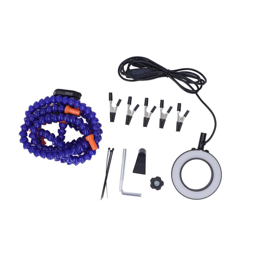 5 Jaws Usb Magnifier Light Soldering Station Abs Blue For Electronics 9421357077186