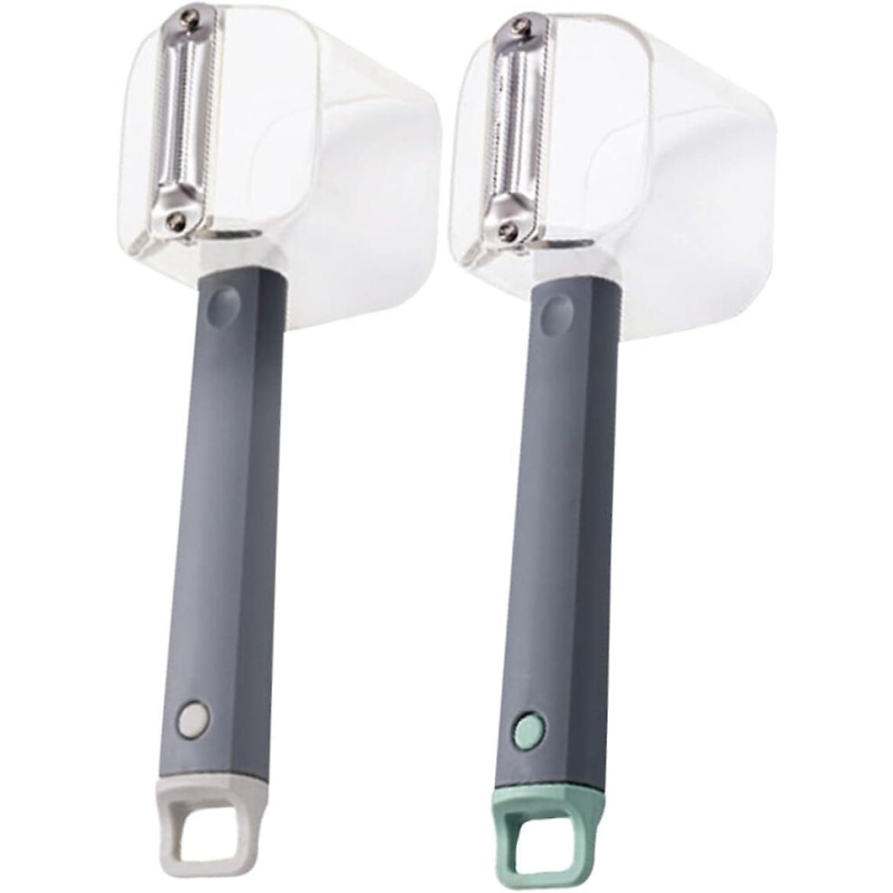 Kikidex (As Show, One Size) 2 Pieces Fruit Peeler And Ginger Peeler Stainless Steel Container Stainless Steel Spatula Cabbage Peeler Kitchen Potato Peeler