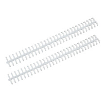 10 Pcs White 10mm PP Plastic 30-Hole Loose Leaf Binding Spines