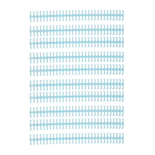 10 Pcs PP Plastic Binding Spines 30 Hole 10mm Light Blue for Office & School 1
