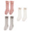 3 paar babysocken sommer, mesh, lange mit m-bügel 4