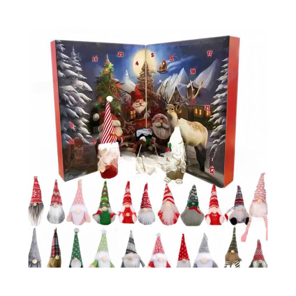 (Christmas E) Gnome Christmas Countdown Calendar Surprise Blind Box For Festival Gift Daily-image-OPC-PMKPKPZ-NEW