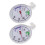 2Pcs White Plastic Refrigerator Freezer Thermometer Accurate Dual Use 1