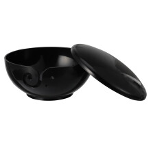 Plastikgarnschale Schwarz Mit Deckel Für Strick Und Häkelzubehör