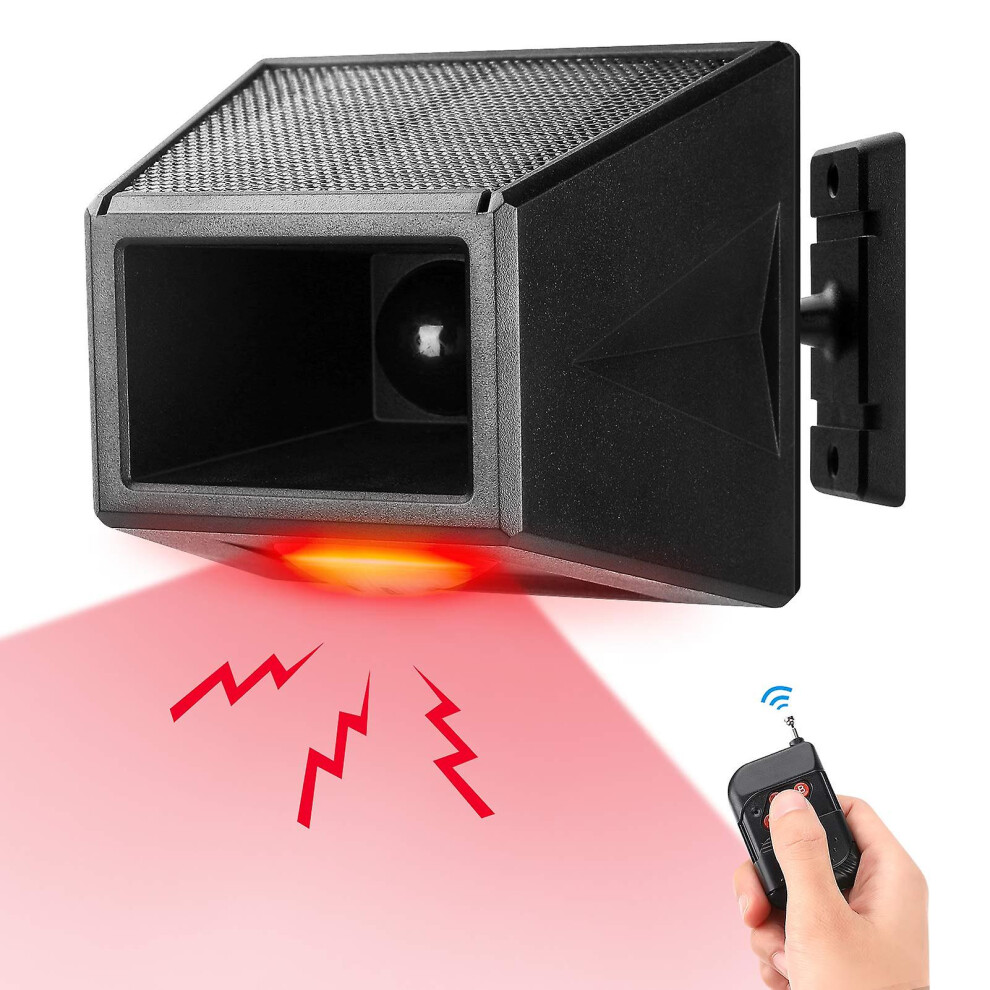 Kikidex (As Show, One Size) Solar Motion Sensor Strobe Ip65 Waterproof Led129db Sound Security Siren Home Farm Villa Light
