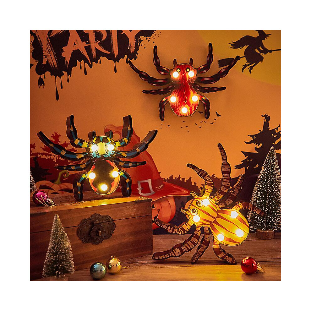 Kikidex (As Show, One Size) Halloween Decorative Lamp Led Modeling Lamp Spider Outdoor Night Light