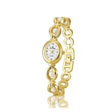 (As show, Rose Gold) BS Bee Sister FA1685 Light Luxury Women's Fine Jewelry Watch Ladies Pearl Bracelet Wrist Watch For Gift Party School