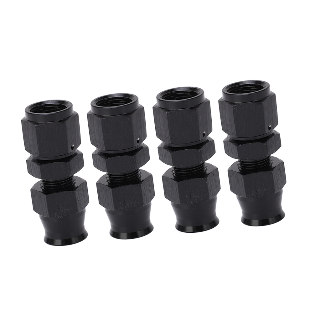 4Pcs An6 Female Straight Adapter Aluminum Brass Leakproof 5/16In 4061357081025