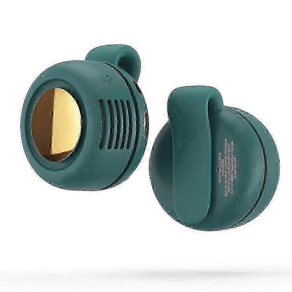 Kikidex (As Show, ) Portable Rechargeable Fan Mini Whirlwind Fan For Waist Clip Fan 3 Speeds Hands-Free Neck Fan For Gift Green