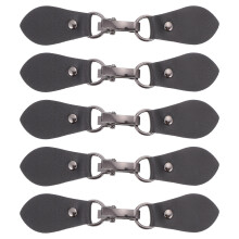 5 paar ledertasche kleidungshaken-schnallen für mantel windjacke