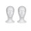 2 Vrouwelijk Hoofdmodel Sjaal Pruik Mannequin Wit 1