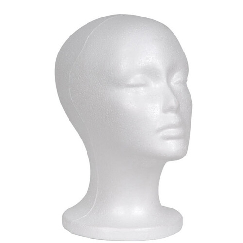 2 Vrouwelijk Hoofdmodel Sjaal Pruik Mannequin Wit 1