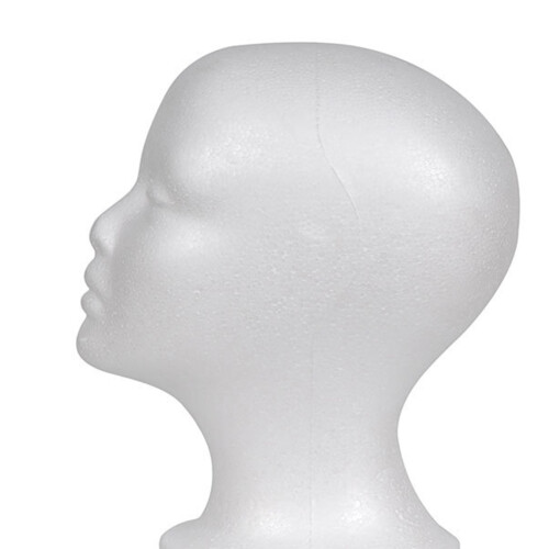2 Vrouwelijk Hoofdmodel Sjaal Pruik Mannequin Wit 2