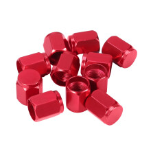 10St Zeshoekige Aluminiumlegering Bandenlucht Doppen Met Stofafdekking