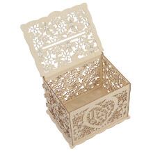 JM01192 Caja grande de boj natural para tarjetas de regalo - DIY