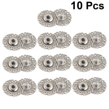 10 Stuks 18 Mm Holle Metalen Knopen Sneeuwvlok Drukknoop Diy