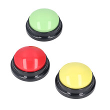Botones de lenguaje canino - Set de 3 - botones de grabación en 3 colores, portátiles