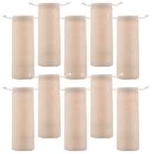 10 stuks katoen- etui voor rvs drinkrietjes en