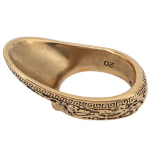Universal Brass Archery Thumb Ring, 20mm Finger Protector with Anti-Lost Rope