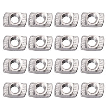 100Pcs European T-Nuts for Aluminum Profile System Drop-in Silver