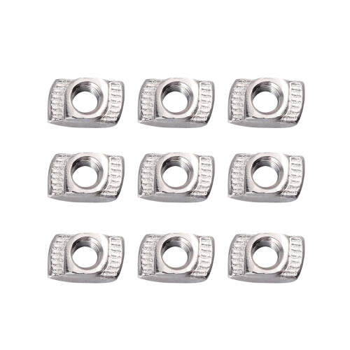100Pcs European T-Nuts for Aluminum Profile System Drop-in Silver 2