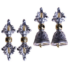 4 Stuks Vintage Vajra Stamper Hangertje Retro Boeddha Halsketting