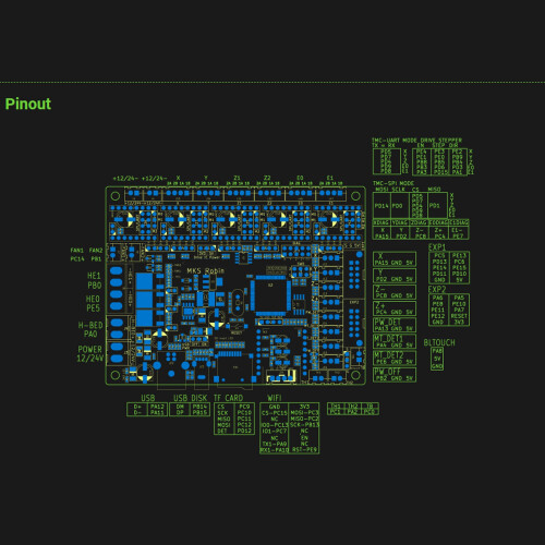 Advanced 3D Printer Motherboard with TVS & Schottky Diode Enhancements 2