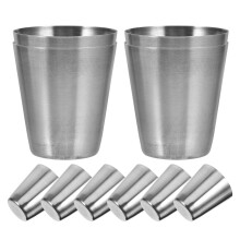 10Stk Edelstahl Weinbecher Tragbar Für Outdoor Camping Grillparty