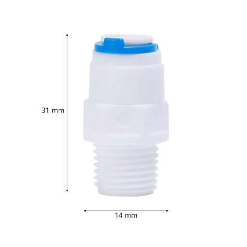 5 schnellverbinder gerade pe-rohrfittinge 2-punkt wasserfilter 1